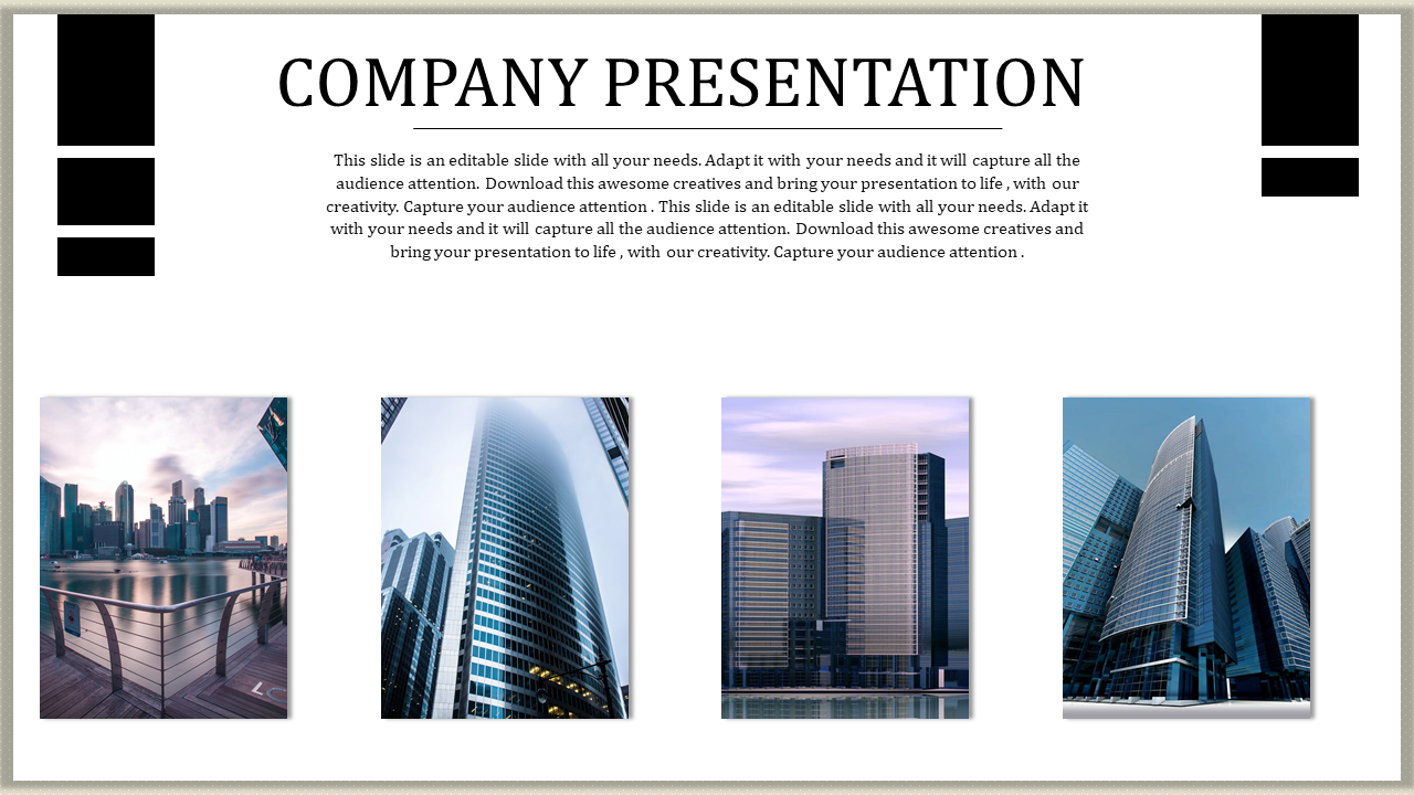 Practical Company Presentation Template - Four Nodes